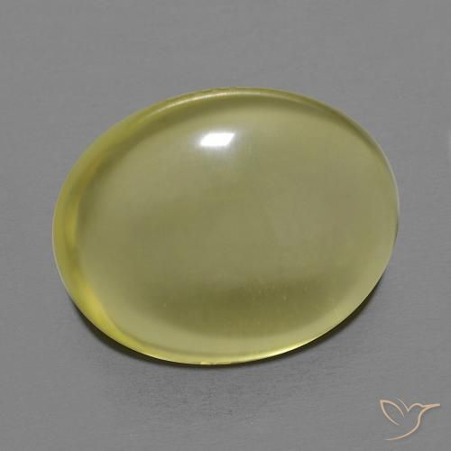 Cuarzo Amarillo medio natural de 12.44 ct, Ovalada, Transparente