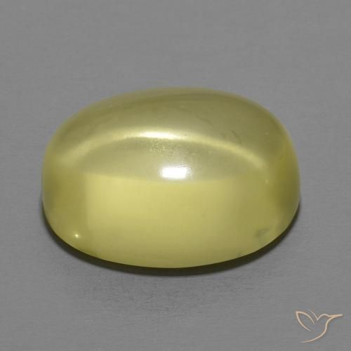 Cuarzo Amarillo medio natural de 12.44 ct, Ovalada, Transparente
