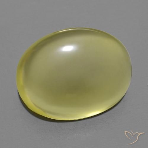 Cuarzo Amarillo medio natural de 12.65 ct, Ovalada, Transparente