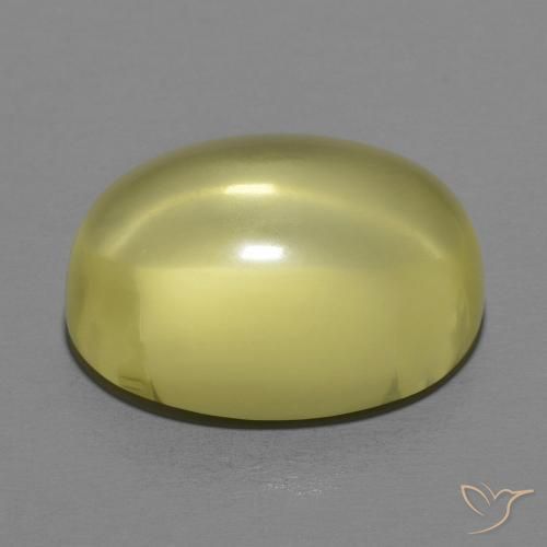 Cuarzo Amarillo medio natural de 12.65 ct, Ovalada, Transparente