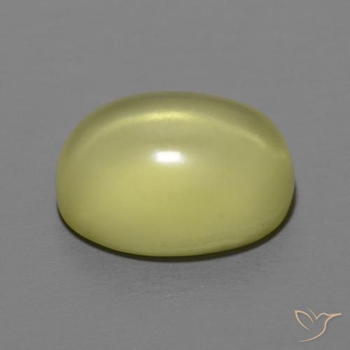 Cuarzo Amarillo verdoso natural de 6.23 ct, Ovalada, Transparente