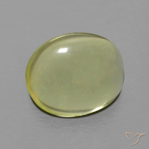 Cuarzo Amarillo  verdoso natural de 4.67 ct, Ovalada, Transparente