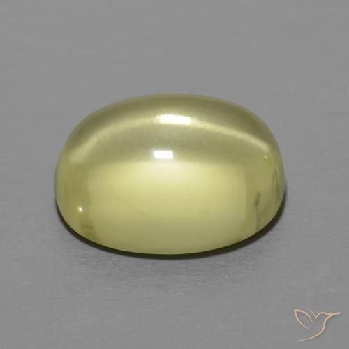 Cuarzo Amarillo  verdoso natural de 4.67 ct, Ovalada, Transparente