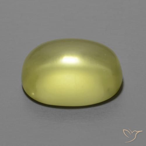 Cuarzo Amarillo medio natural de 11.59 ct, Ovalada, Transparente
