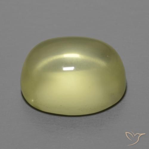 Cuarzo Amarillo limón natural de 10.47 ct, Ovalada, Transparente