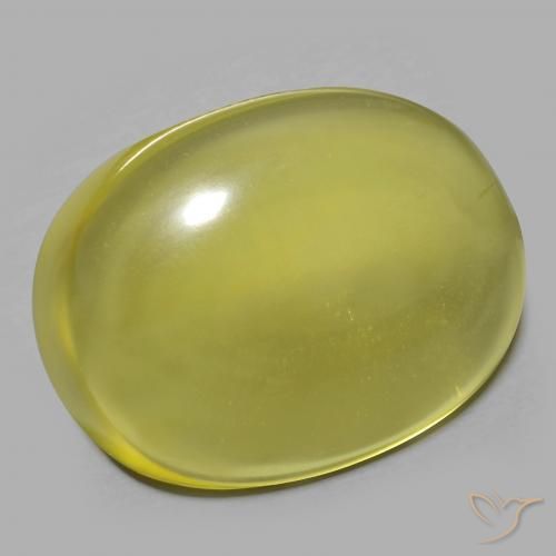 Cuarzo Amarillo medio natural de 41.02 ct, Ovalada, Transparente