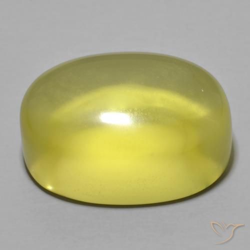Cuarzo Amarillo medio natural de 41.02 ct, Ovalada, Transparente