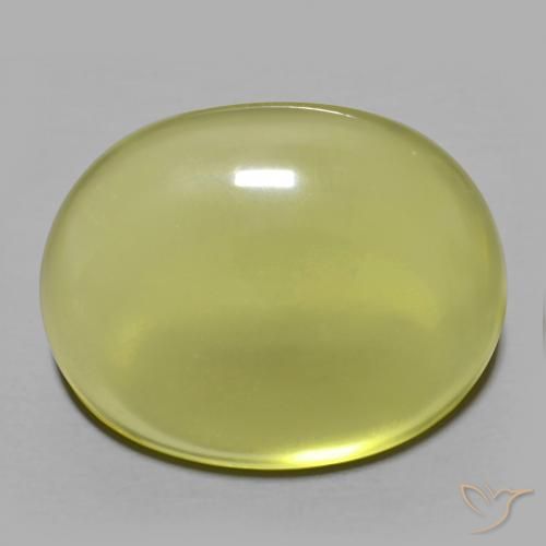 34.53ct Natural Amarillo verdoso Cuarzo, Ovalada, Transparente