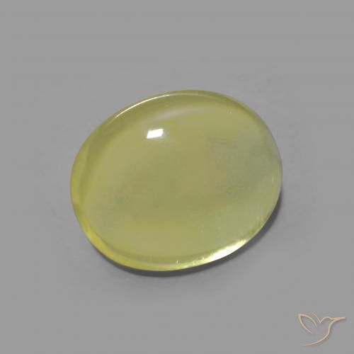 Cuarzo Amarillo  verdoso natural de 4.43 ct, Ovalada, Transparente