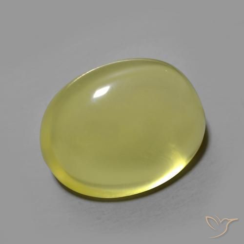 Cuarzo Amarillo medio natural de 9.79 ct, Ovalada, Transparente