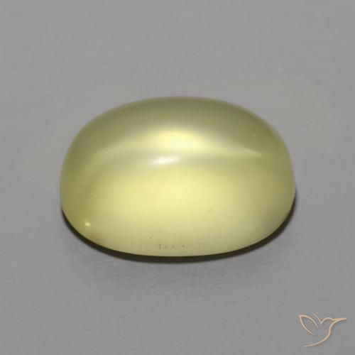 Cuarzo Amarillo verdoso natural de 8.08 ct, Ovalada, Transparente