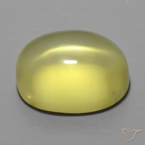 Cuarzo Amarillo medio natural de 24.95 ct, Ovalada, Transparente