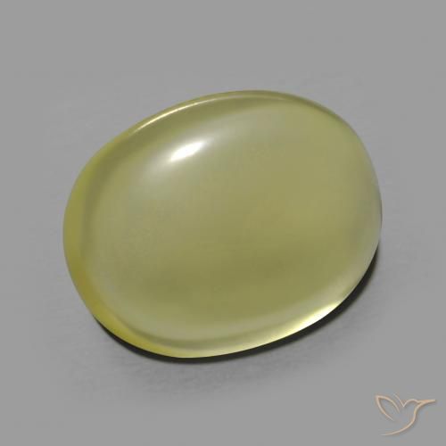 Cuarzo Amarillo medio natural de 10.90 ct, Ovalada, Transparente