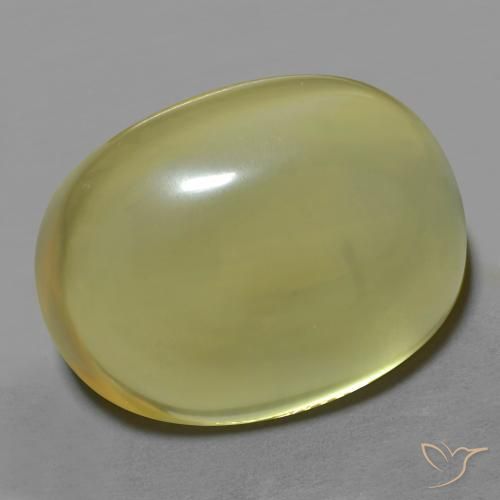 Cuarzo Amarillo medio natural de 28.49 ct, Ovalada, Transparente