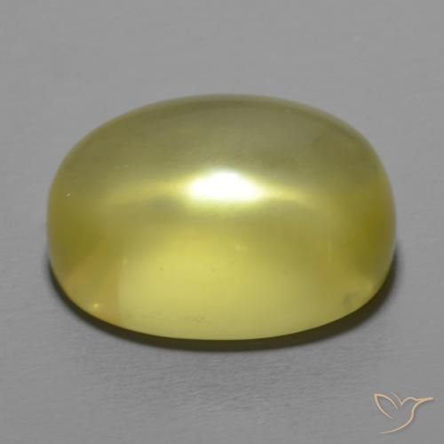 Cuarzo Amarillo medio natural de 18.16 ct, Ovalada, Transparente