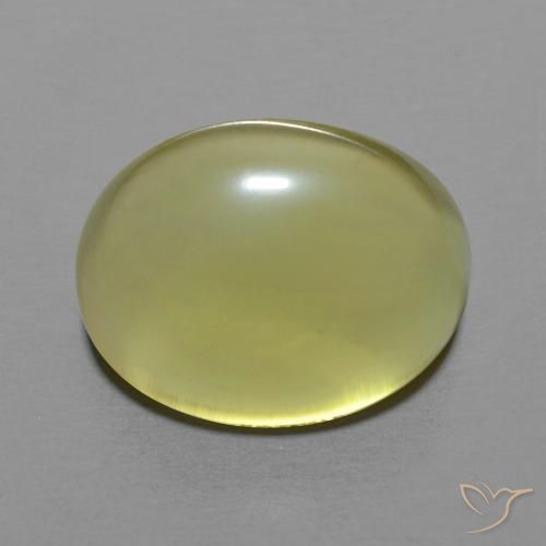 8.68ct Natural Amarillo pálido Cuarzo, Ovalada, Transparente