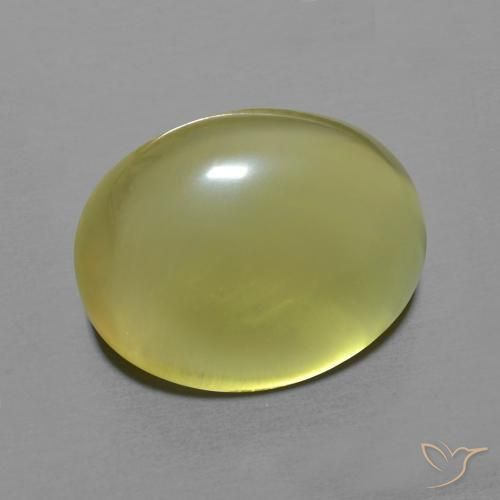 Cuarzo Amarillo pálido natural de 8.68 ct, Ovalada, Transparente