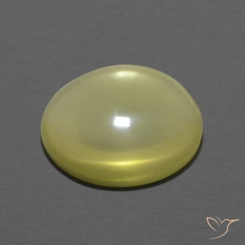 Cuarzo Amarillo claro natural de 5.73 ct, Redondo, Transparente