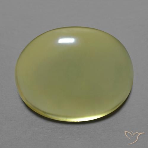 18.04ct Natural Amarillo verdoso Cuarzo, Ovalada, Transparente