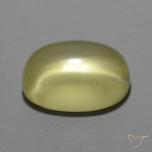Cuarzo Amarillo medio natural de 9.93 ct, Ovalada, Transparente