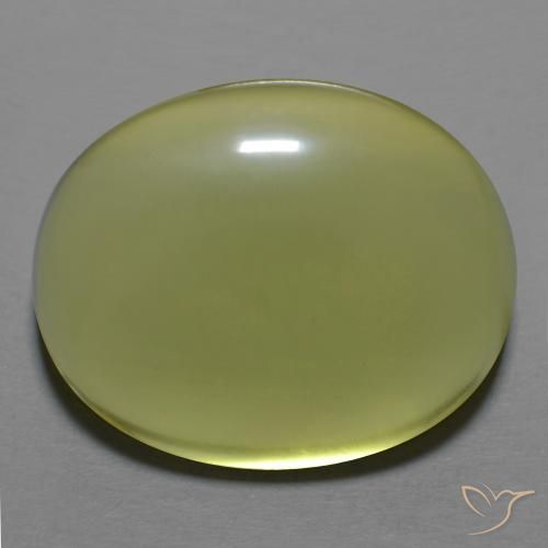 30.57ct Natural Amarillo verdoso Cuarzo, Ovalada, Transparente