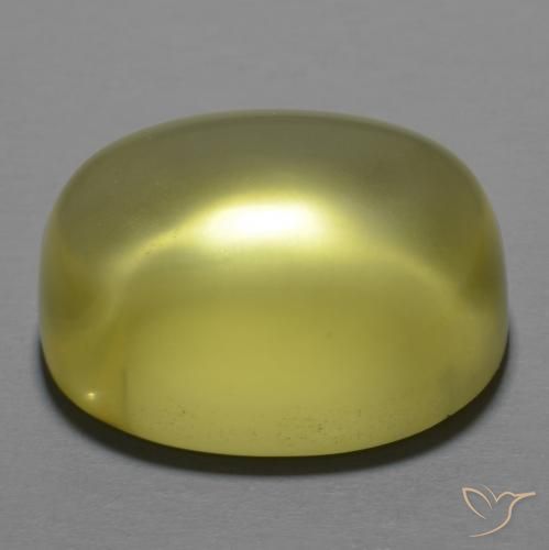 Cuarzo Amarillo verdoso natural de 30.57 ct, Ovalada, Transparente