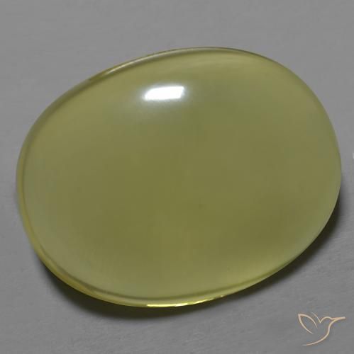 Cuarzo Amarillo claro natural de 35.42 ct, Ovalada, Transparente