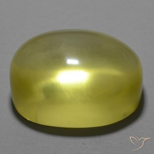 Cuarzo Amarillo claro natural de 35.42 ct, Ovalada, Transparente