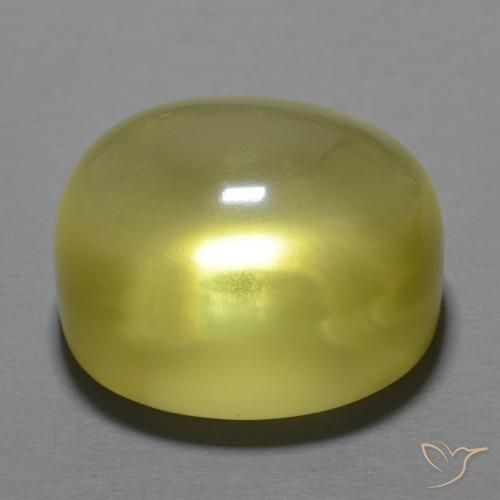 Cuarzo Amarillo medio natural de 26.62 ct, Ovalada, Transparente