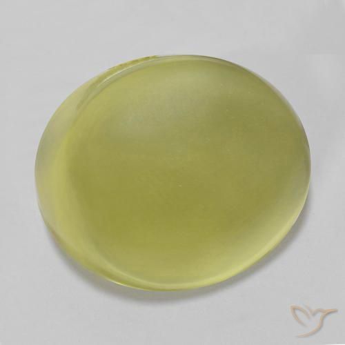 Cuarzo Amarillo limón natural de 25.27 ct, Ovalada, Transparente