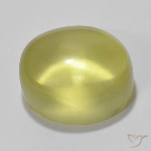 Cuarzo Amarillo limón natural de 25.27 ct, Ovalada, Transparente