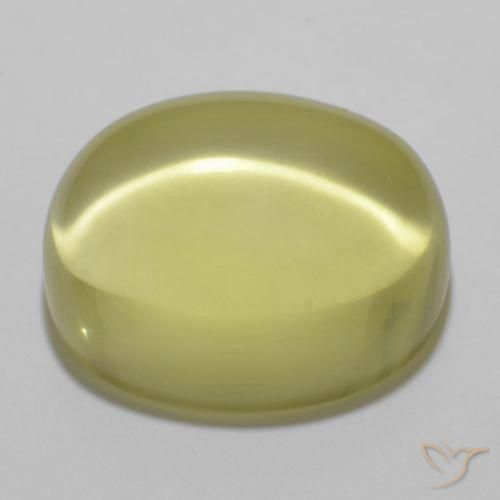 Cuarzo Amarillo limón natural de 14.90 ct, Ovalada, Transparente
