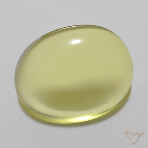 14.27ct Natural Amarillo claro Cuarzo, Ovalada, Transparente