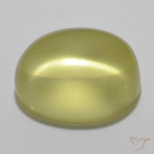 Cuarzo Amarillo claro natural de 14.27 ct, Ovalada, Transparente