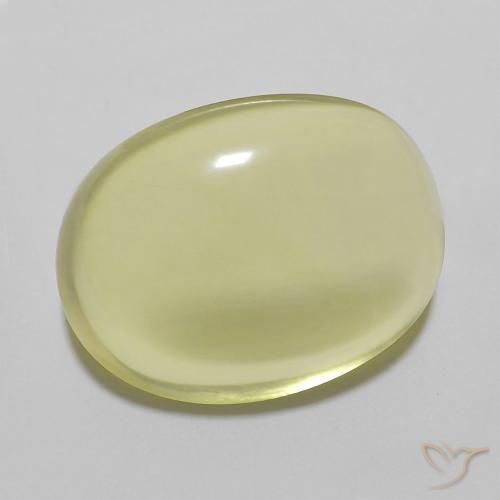 Cuarzo Amarillo piña claro natural de 11.61 ct, Ovalada, Transparente