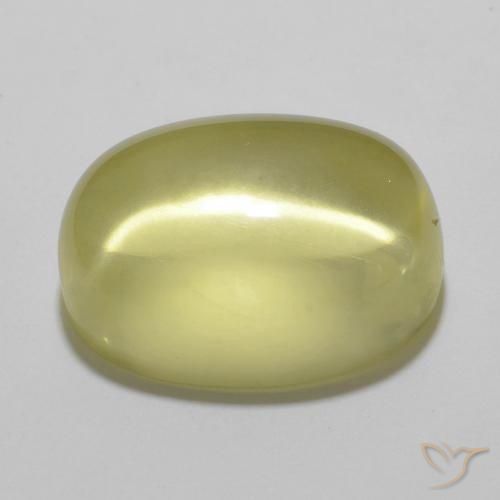 Cuarzo Amarillo piña claro natural de 11.61 ct, Ovalada, Transparente