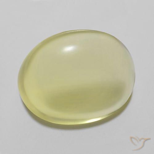 Cuarzo Amarillo piña claro natural de 11.12 ct, Ovalada, Transparente