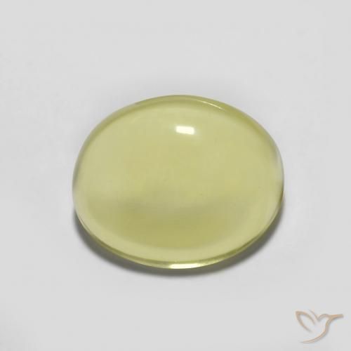 Cuarzo Amarillo claro natural de 3.28 ct, Ovalada, Transparente