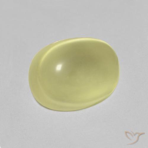 Cuarzo Amarillo limón natural de 5.07 ct, Ovalada, Transparente