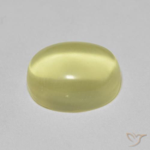 Cuarzo Amarillo limón natural de 5.07 ct, Ovalada, Transparente