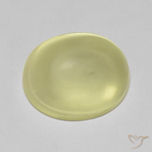 Cuarzo Amarillo claro natural de 8.68 ct, Ovalada, Transparente