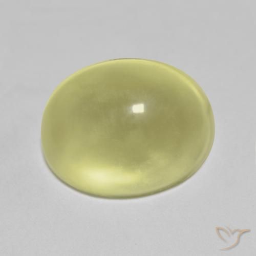 Cuarzo Amarillo medio natural de 10.98 ct, Ovalada, Transparente