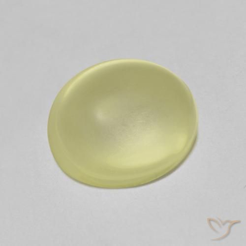 Cuarzo Amarillo claro natural de 2.95 ct, Ovalada, Transparente