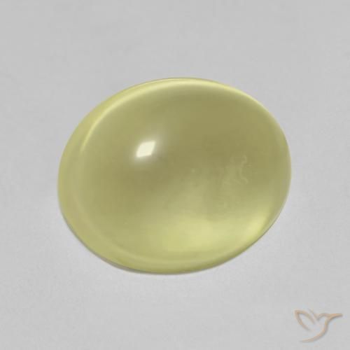 Cuarzo Amarillo claro natural de 5.70 ct, Ovalada, Transparente