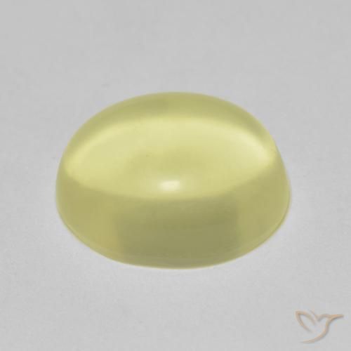Cuarzo Amarillo claro natural de 5.70 ct, Ovalada, Transparente