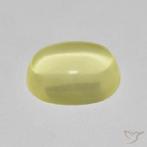 Cuarzo Amarillo claro natural de 2.81 ct, Ovalada, Transparente