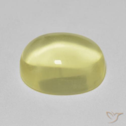 Cuarzo Amarillo limón natural de 6.23 ct, Ovalada, Transparente