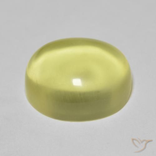 Cuarzo Amarillo medio natural de 11.17 ct, Ovalada, Transparente