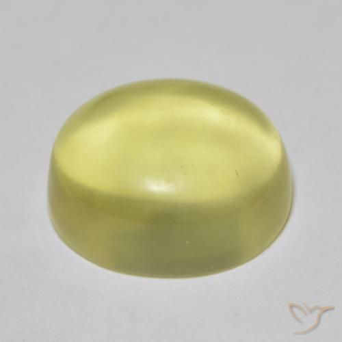 Cuarzo Amarillo limón natural de 13.87 ct, Ovalada, Transparente