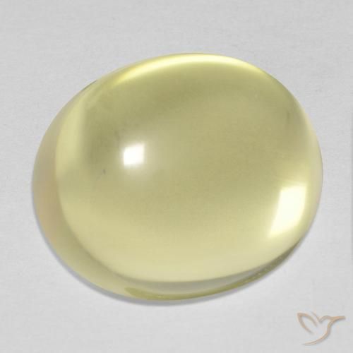 Cuarzo Amarillo claro natural de 14.25 ct, Ovalada, Transparente